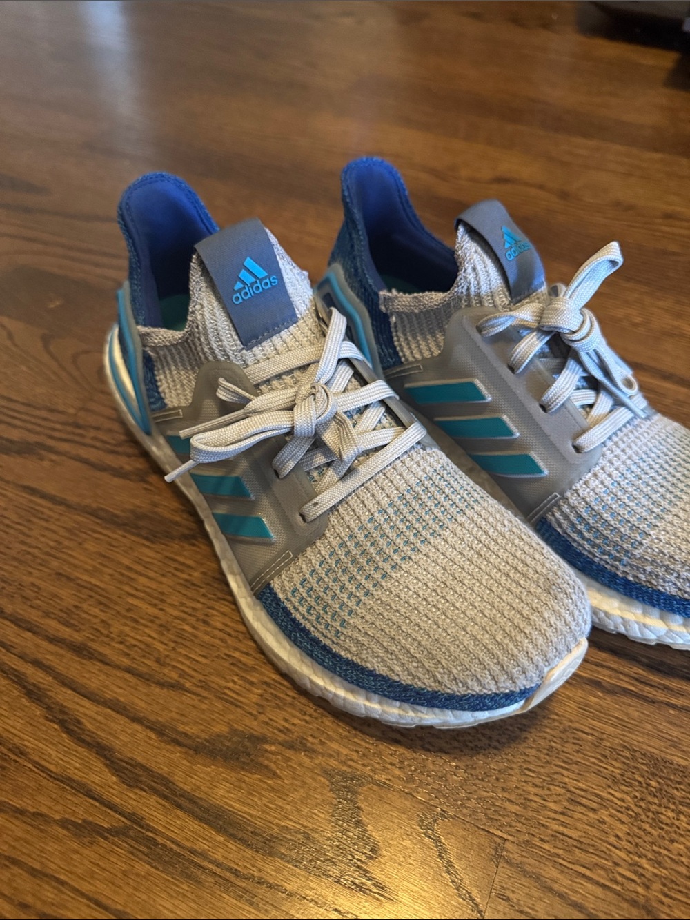 Adidas Ultraboost Gray and Teal & blue Running Shoes